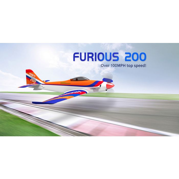 HSD Jets Furious 200 Blue Dragonfly RC Plane PNP (no Tx/Rx/Bat) 100+mph!