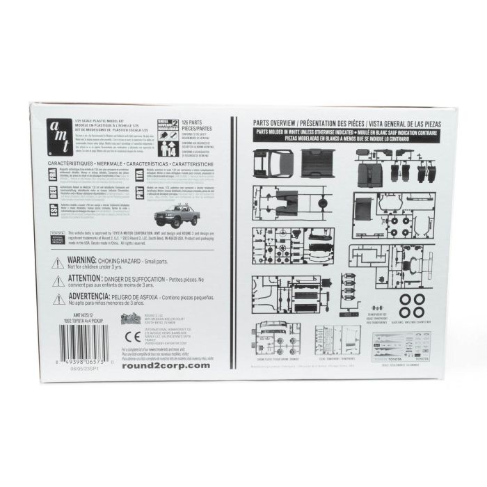 AMT 1:20 1992 Toyota Hilux 4x4 Pickup Plastic Model Car Kit