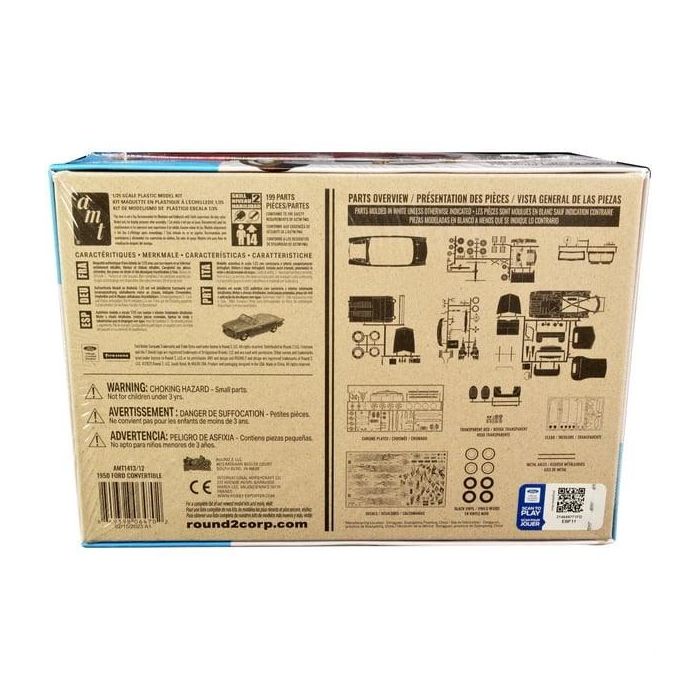 AMT 1:25 1960 Ford Custom Convertible Street Rod Plastic Model Car Kit