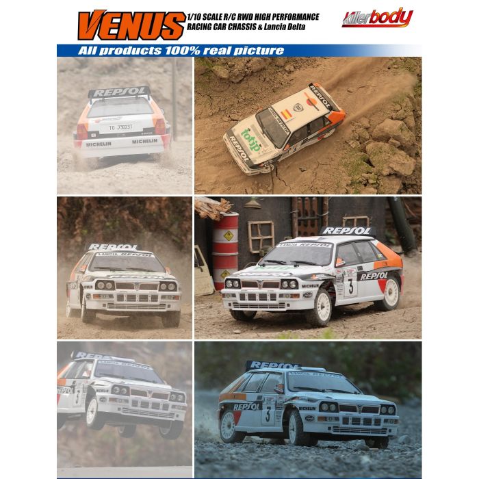 Killerbody 1:10 Lancia Delta Repsol '93 RC RTR Rally Car