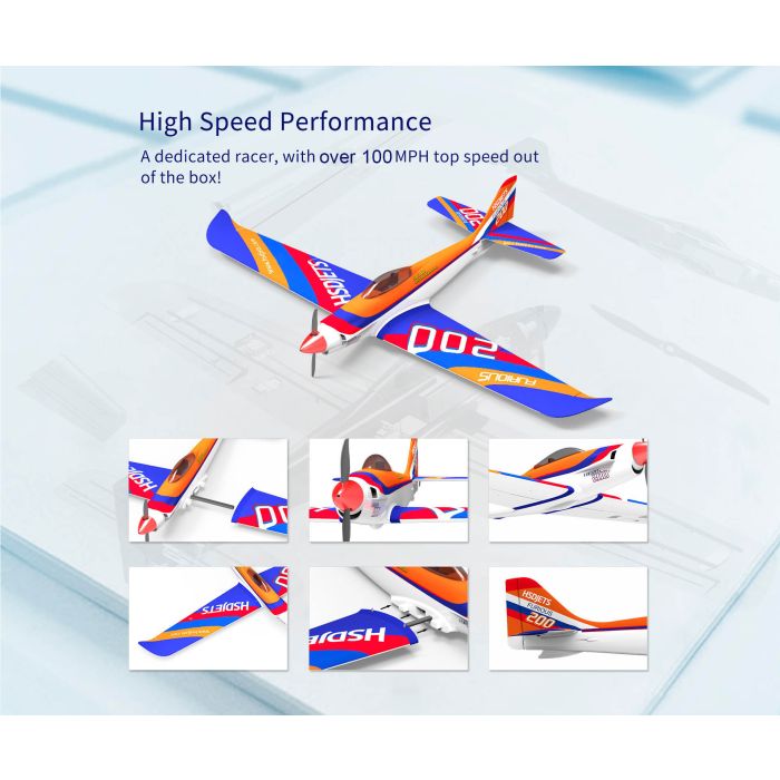 HSD Jets Furious 200 Blue Dragonfly RC Plane PNP (no Tx/Rx/Bat) 100+mph!