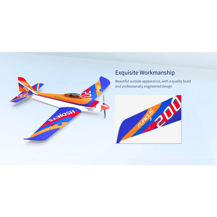 HSD Jets Furious 200 Blue Dragonfly RC Plane PNP (no Tx/Rx/Bat) 100+mph!