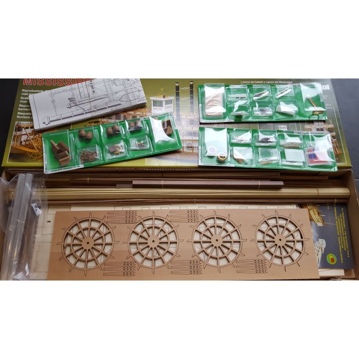 Mississippi Paddle Steamer River Boat 1:50 Large Scale Wooden Kit