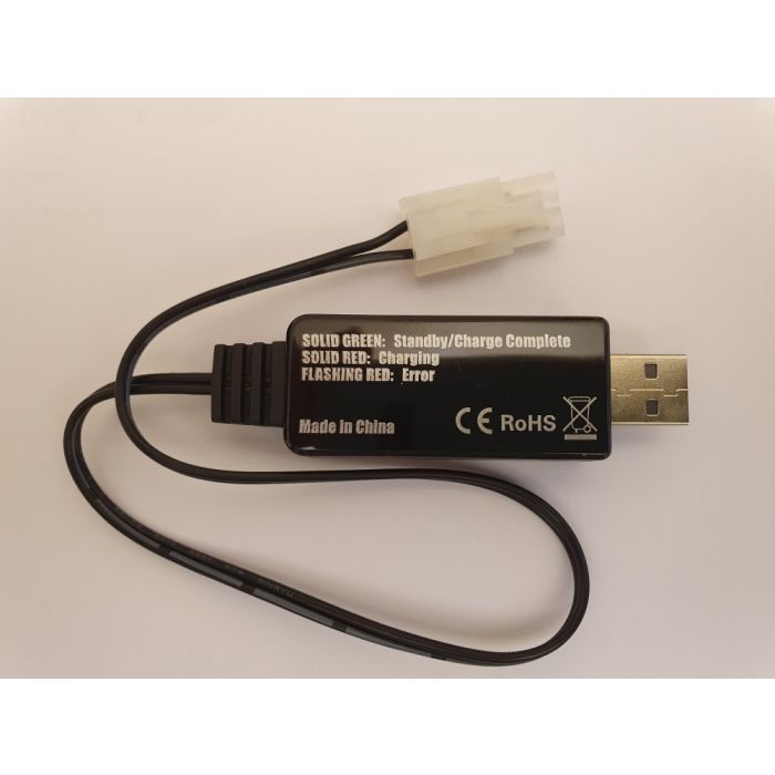 Etronix 600ma USB Charger for 6 to 8.4v (7.2v) NiMH Battery w/ Tamiya Connector