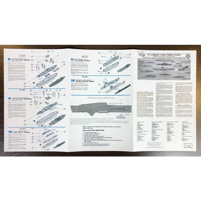 Atlantis Models 1:1200 US Navy Task Force Gift Set 12 Ships Plastic Model Kit