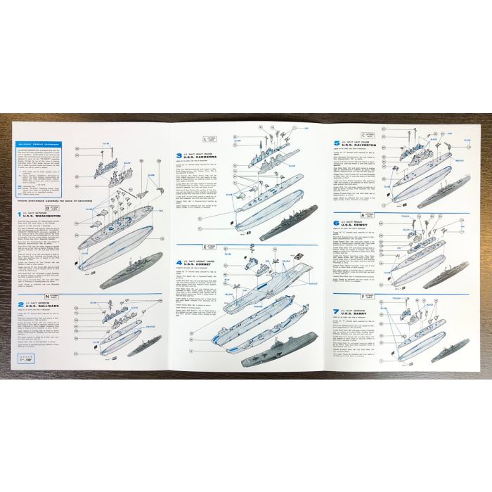 Atlantis Models 1:1200 US Navy Task Force Gift Set 12 Ships Plastic Model Kit
