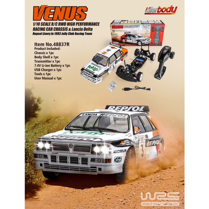 Killerbody 1:10 Lancia Delta Repsol '93 RC RTR Rally Car