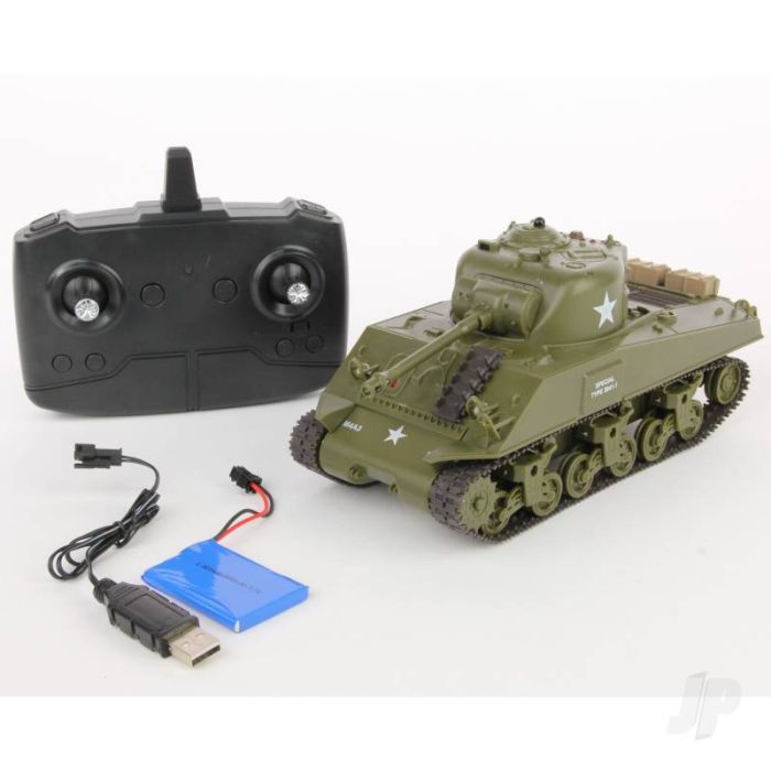 Henglong 1:30 Sherman Easy Eight RC Tank with IR Battle System and Sound