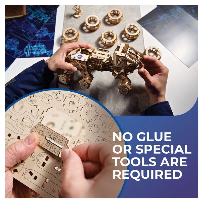 UGears Manned Mars Rover Mechanical Wood Construction Kit