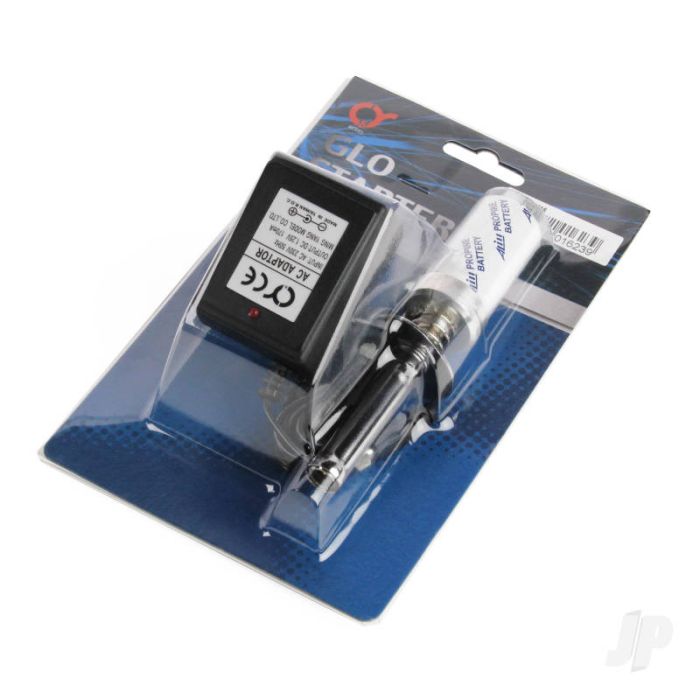 JP Short Glow Start Clip with 2500mAh NiMH Battery + Charger for RC Nitro Models
