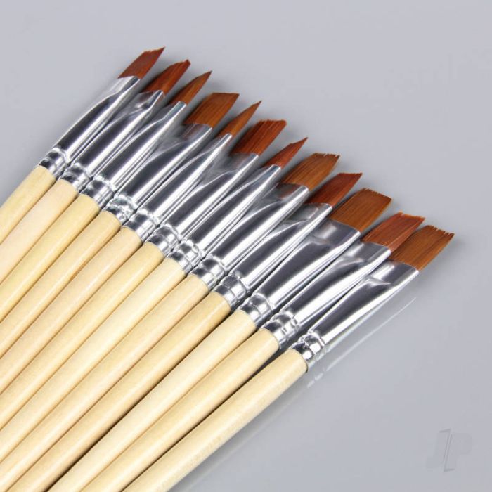 JP Flat Paint Brushes 12 (12 pack) 
