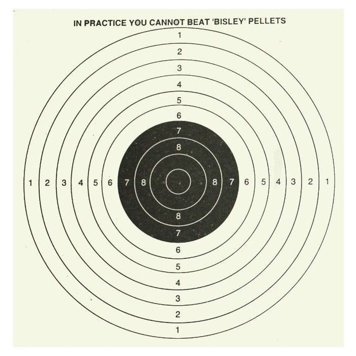 Bisley 17cm (6.75") Grade 1 Double Sided 5 & 1 Shooting Targets -1000