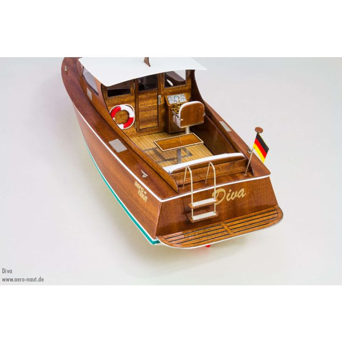 Aero-Naut Diva Radio Control Cabin Cruiser Boat Wooden Kit 