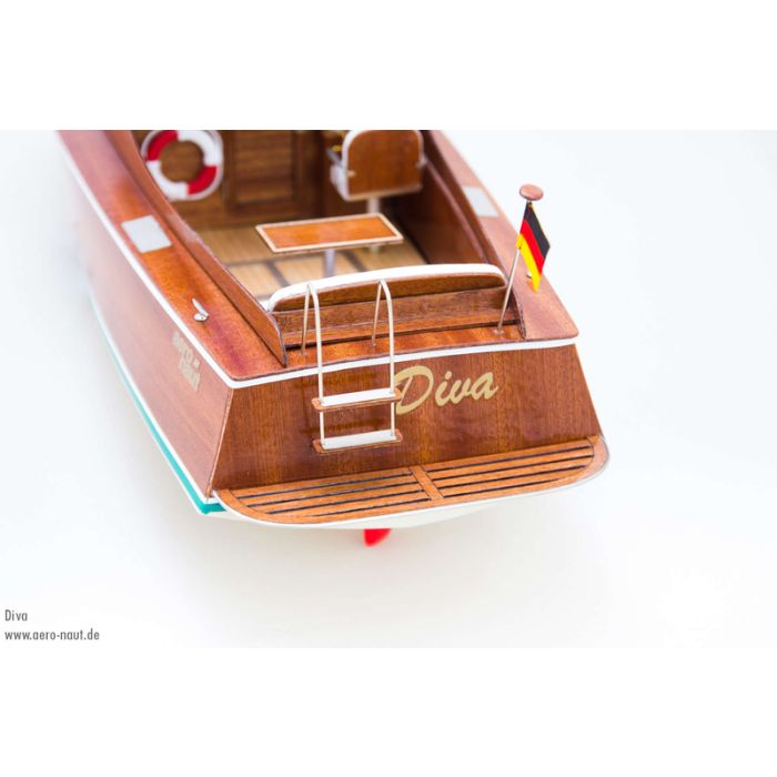 Aero-Naut Diva Radio Control Cabin Cruiser Boat Wooden Kit 