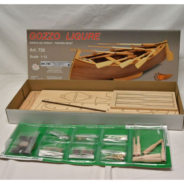 Mantua Gozzo Ligure Italian Fishing Boat Kit (735) Scale 1:12