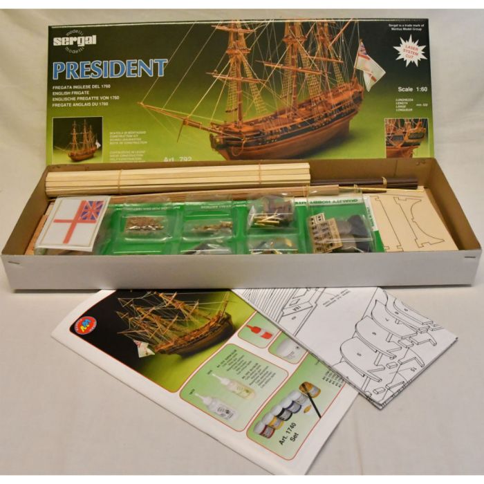 Mantua President Wooden Ship Kit (792) Scale 1:60 Length 520mm