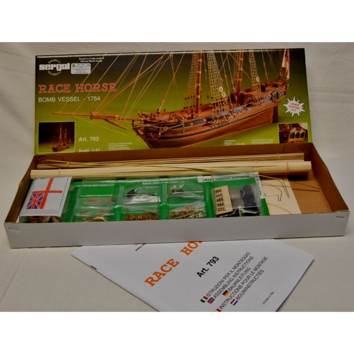 Mantua Racehorse Bomb Ketch Wooden Ship Kit (793) Scale 1:47