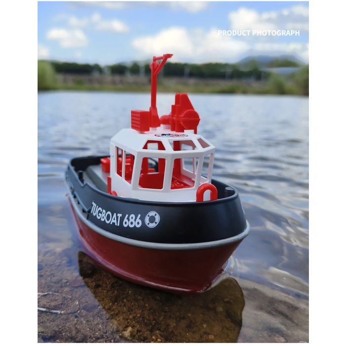 Heng Long 1/72 RTR RC Detailed Scale Tug Boat (280mm) w/ Lights - Black