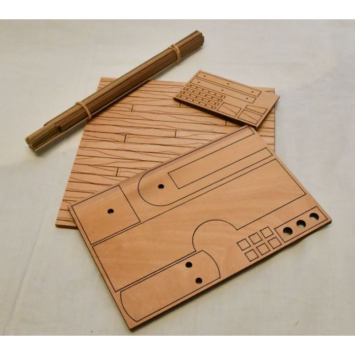 English 18th Century Carronade Mantua Wood Construction Kit 1:17 Scale 215x215mm