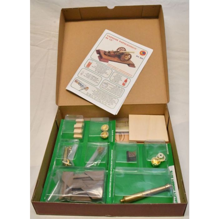 Napoleonic 12 Pounder 18th Century Cannon Mantua Wood Construction Kit 1:17 Scale 110x210mm