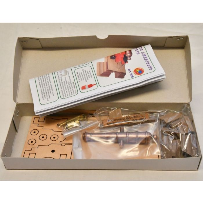 American Coastal Cannon 1780-1812 Mantua Wood Construction Kit 1:17 Scale 100x150mm
