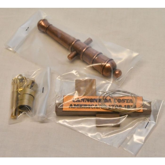 American Coastal Cannon 1780-1812 Mantua Wood Construction Kit 1:17 Scale 100x150mm