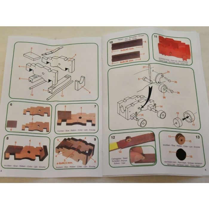 American Coastal Cannon 1780-1812 Mantua Wood Construction Kit 1:17 Scale 100x150mm