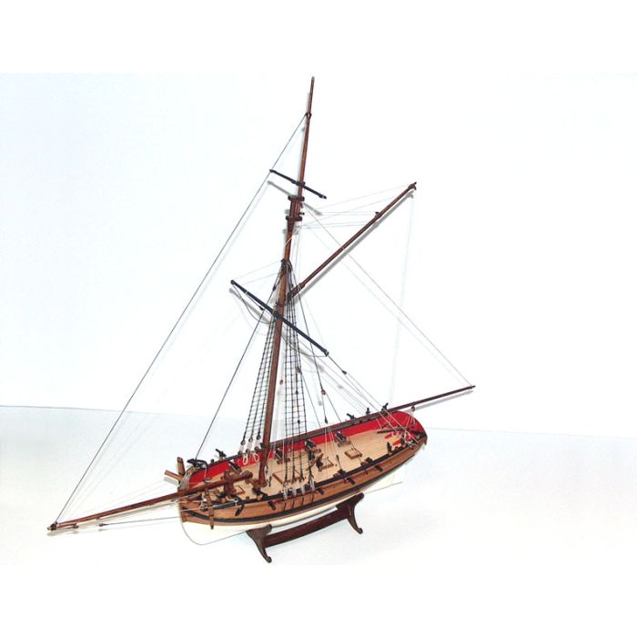 Caldercraft HMS Sherbourne 8 Gun Royal Navy Cutter 1763 Wood Kit 1:64 Scale 
