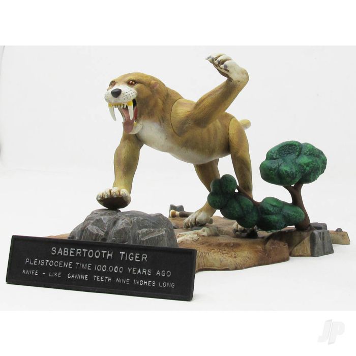 Atlantis Models 1:13 Prehistoric Scenes Saber Tooth Tiger Plastic Kit