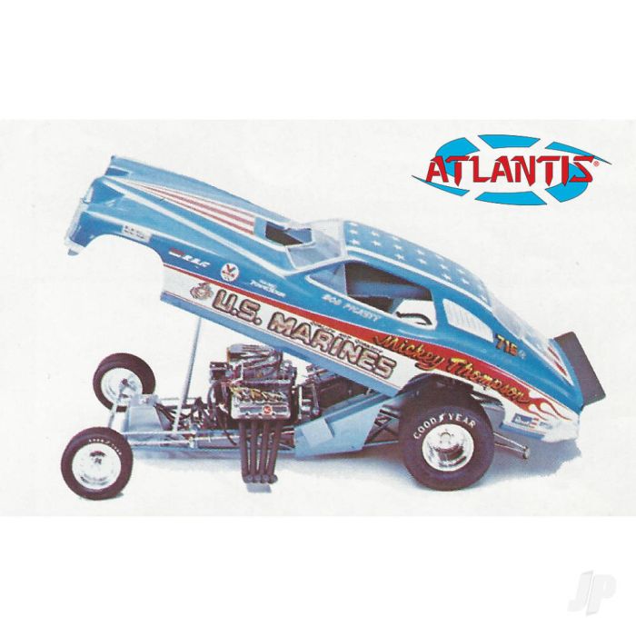 Atlantis Models 1:16 Mickey Thompson Marines Funny Car Plastic Model Kit