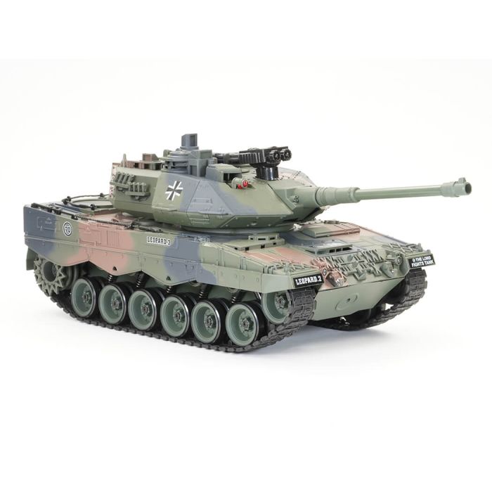 Brother RC Tank 1:18 WW2 German Leopard 2 w/ Lights, Sound & Shoots!