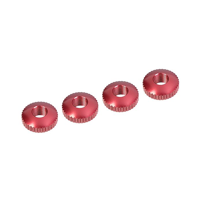 Corally Alum. Body Mount Cambered Nuts 4 Pcs