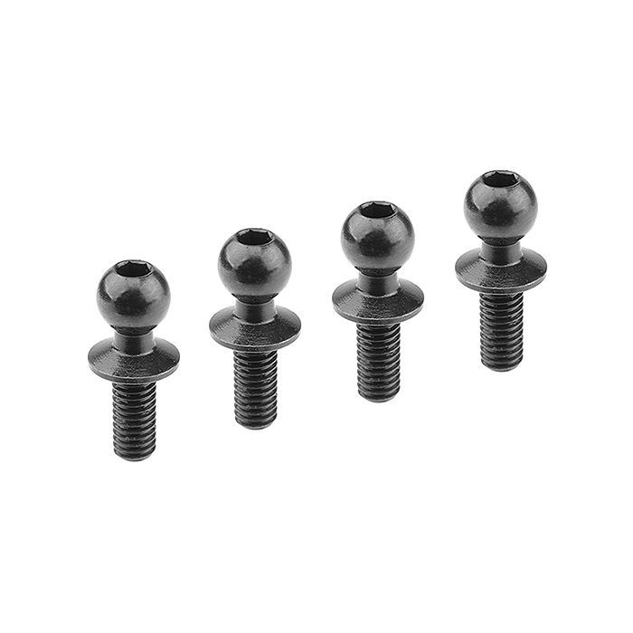 Corally Ball End Dia. 4.8mm Thread 6mm Steel 4 Pcs