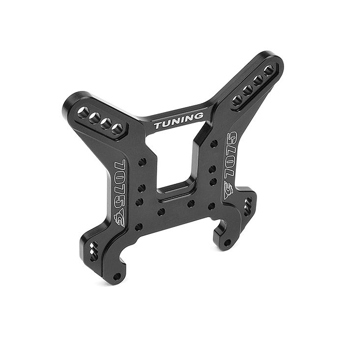 Corally Shock Tower Rear Swiss 7075 T6 5mm Hard Black