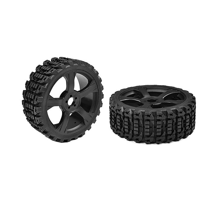Corally Off-Road 1/8 Buggy Tir Es Xprit Glued On Black Rims 1