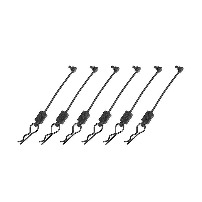 Corally Body Clip Retainer W/Body Clip Black (6)