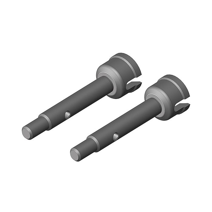 Corally Wheel Shaft Rear Steel 2 Pcs