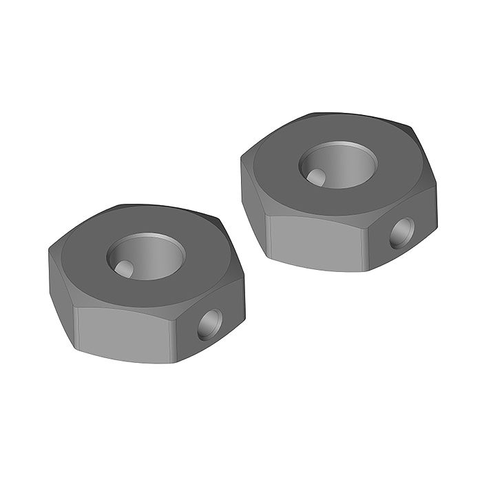 Corally Wheel Hex Adapter Rear Aluminum 2 Pcs
