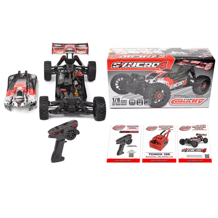 Corally Syncro-4 Brushless 4S Basher RC Buggy ARTR (no Batt/Cgr) - Red