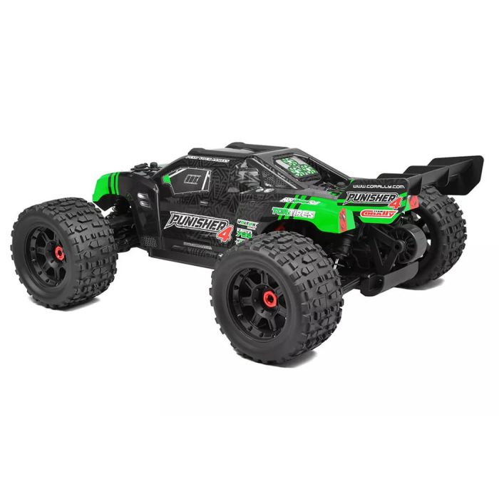 Corally Punisher 4 Brushless 4S RC Basher Truck ARTR (no Batt/Cgr) - Green