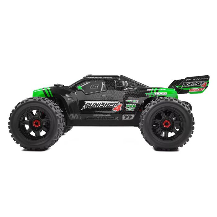 Corally Punisher 4 Brushless 4S RC Basher Truck ARTR (no Batt/Cgr) - Green