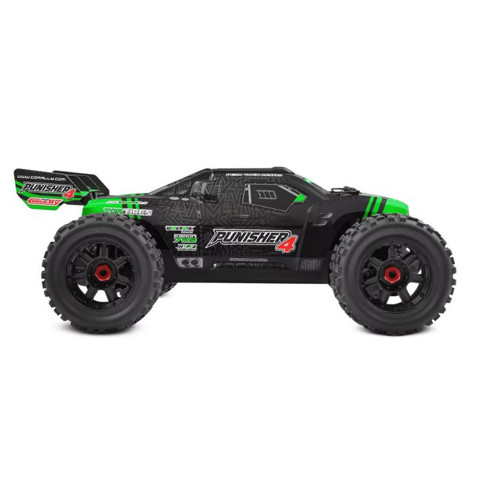 Corally Punisher 4 Brushless 4S RC Basher Truck ARTR (no Batt/Cgr) - Green