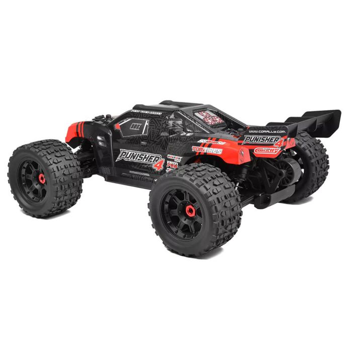 Corally Punisher 4 Brushless 4S RC Basher Truck ARTR (no Batt/Cgr) - Red