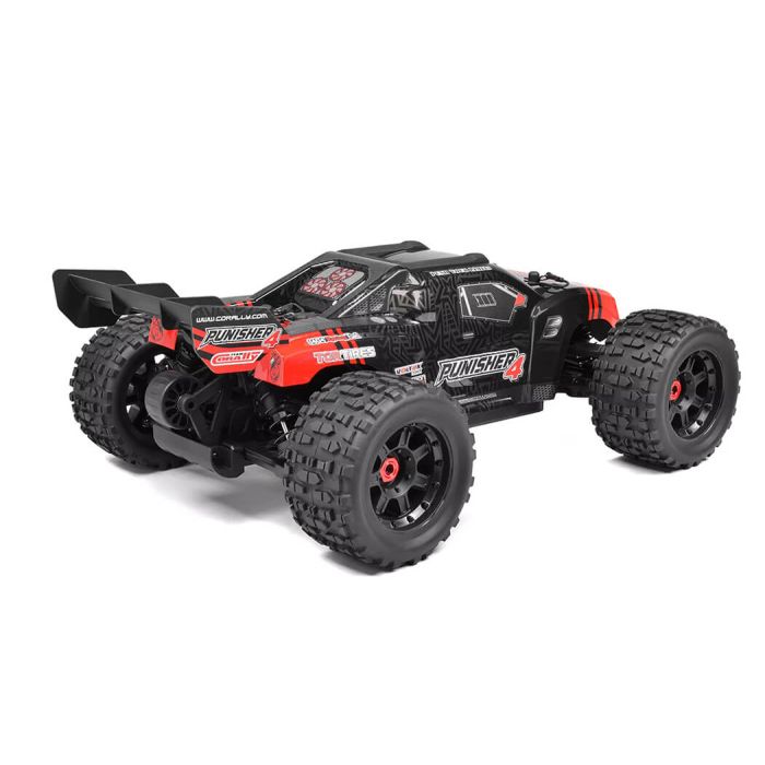 Corally Punisher 4 Brushless 4S RC Basher Truck ARTR (no Batt/Cgr) - Red