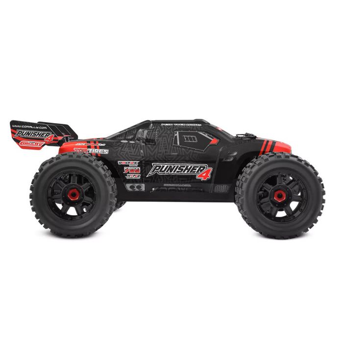 Corally Punisher 4 Brushless 4S RC Basher Truck ARTR (no Batt/Cgr) - Red