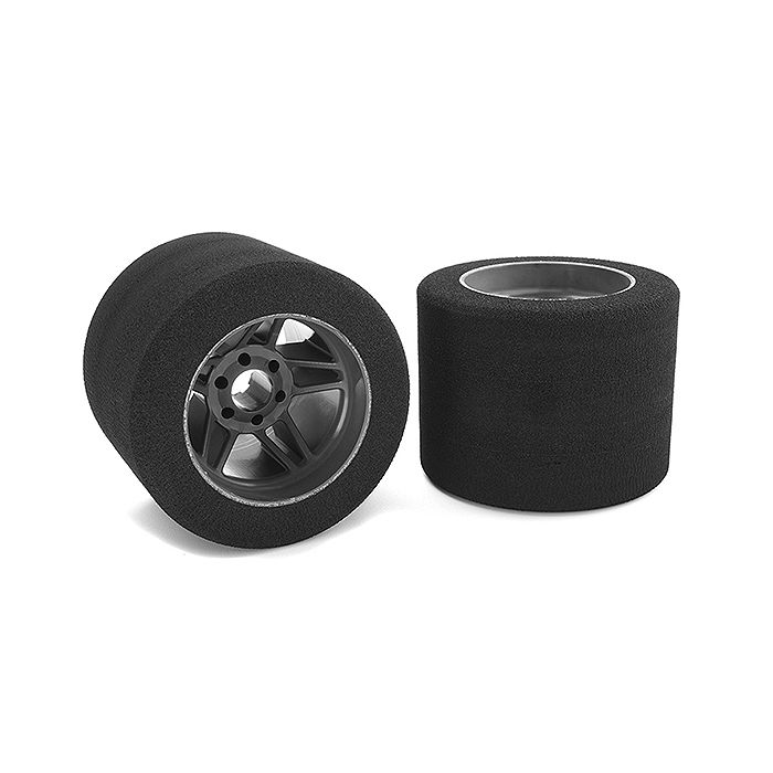 Corally Attack Foam Tires 1/8 Circuit 35Shore Rr Carbon 76mm