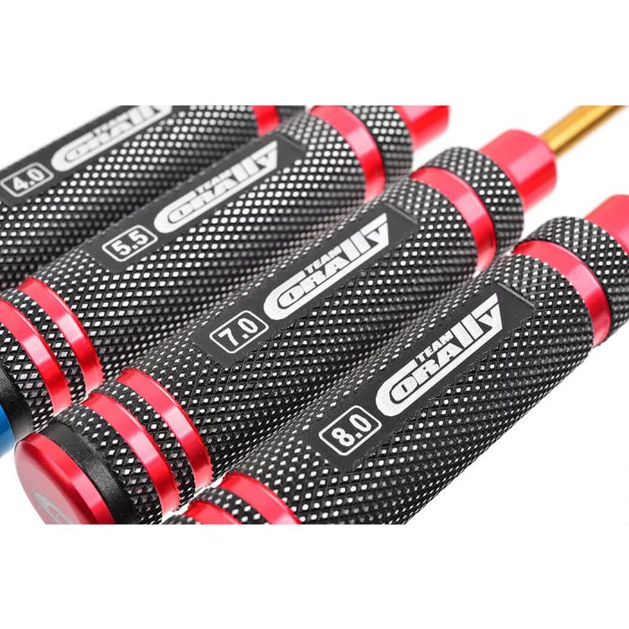 Corally Pro Nut Driver Set Ti Ni Coated 4.0/5.5/7.0/8.0mm