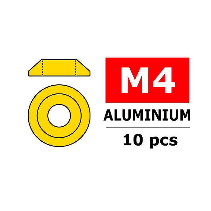 Team Corally Aluminium Washer For M4 Button Head Screws O