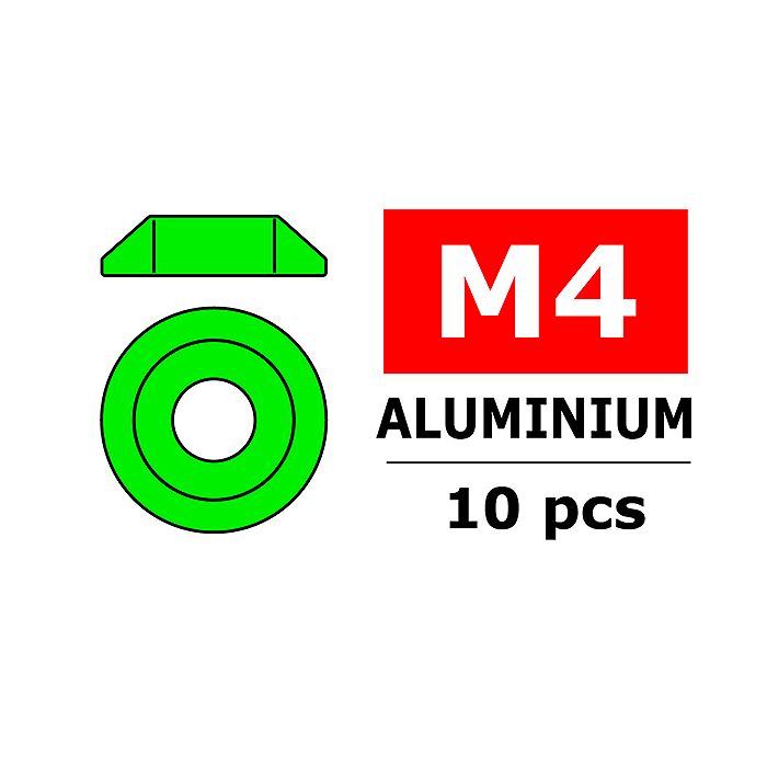 Team Corally Aluminium Washer For M4 Button Head Screws O