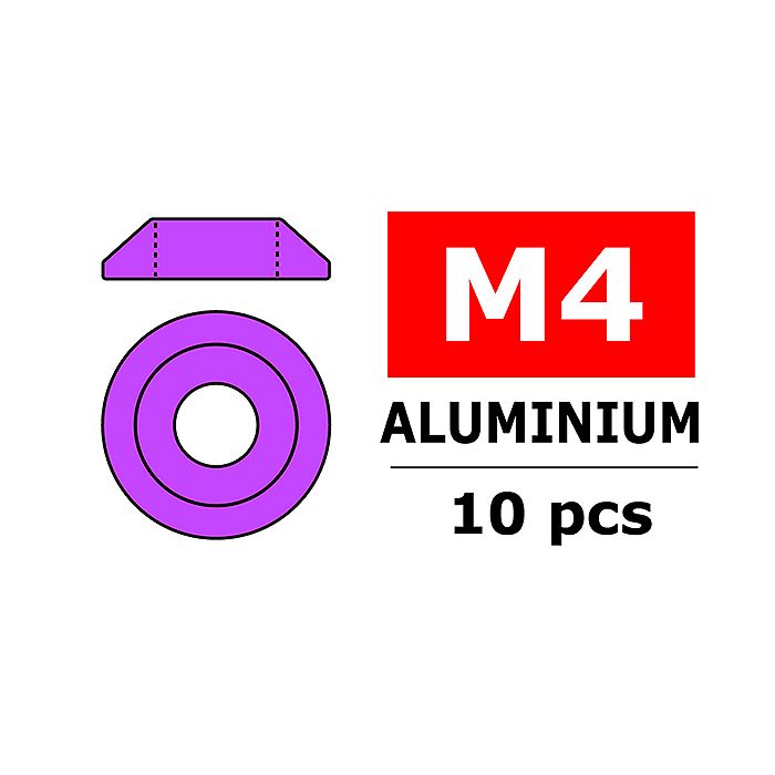 Team Corally Aluminium Washer For M4 Button Head Screws O